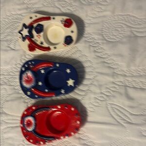 Patriotic Star and Stripes Candle Holders